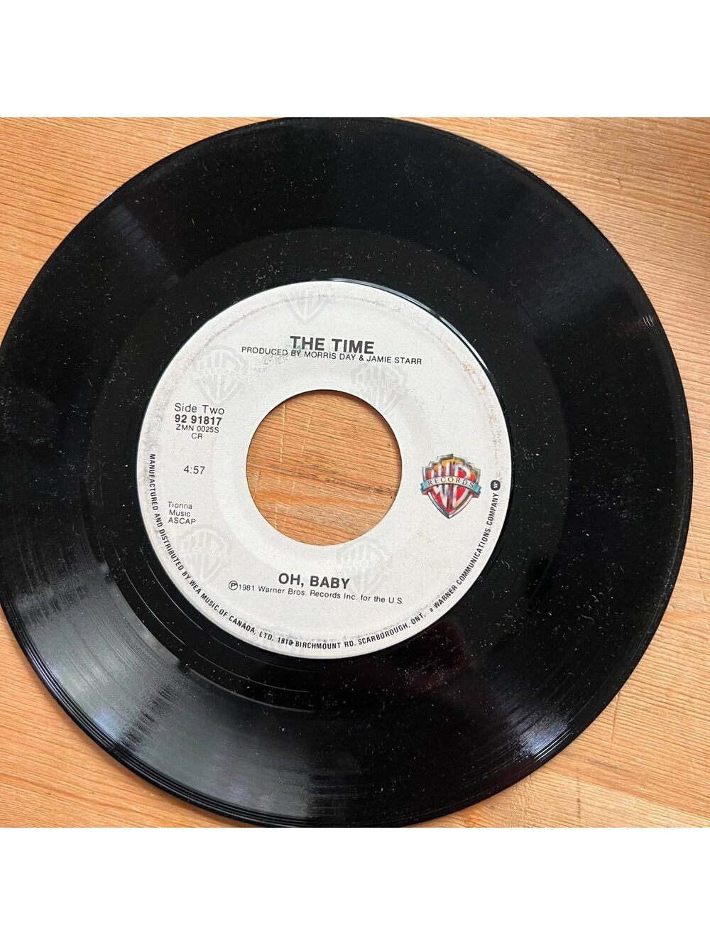The Time - Oh, Baby/Jungle Love 45rpm VG+ R10